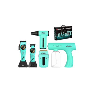 WMARK NG-8637 KIT — barber sada 5 v 1 — modrá
