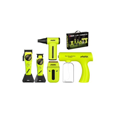 WMARK NG-8637 KIT — barber sada 5 v 1 — zelená